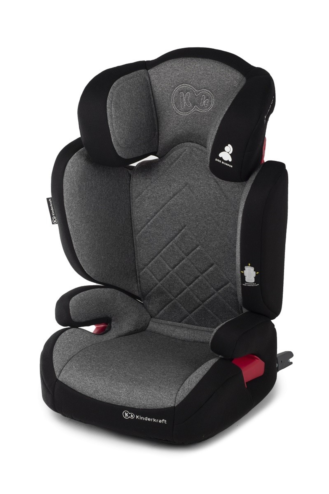  Столче за кола KinderKraft Xpand 15-36 кг, Isofix, Сиво 