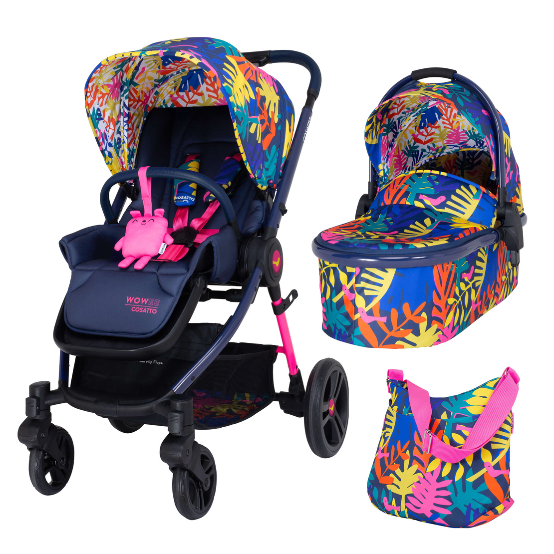 Бебешка количка 2в1 Cosatto CT4524B WOWEE Club Tropicana + чанта