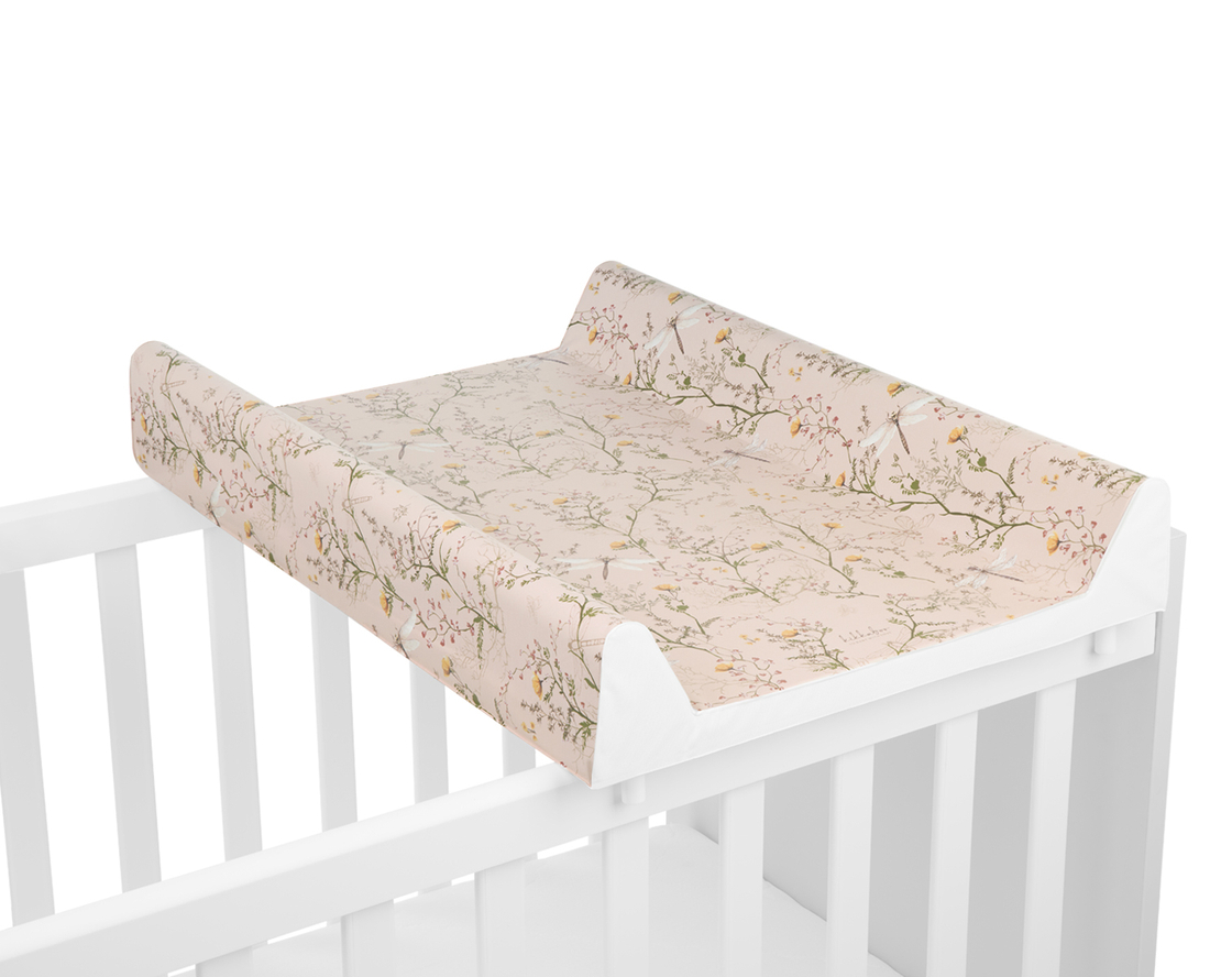 KikkaBoo Твърда PVC Подложка за Повиване 80х50см Secret Garden Beige