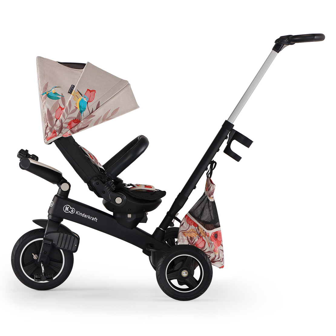  Триколка KinderKraft EASYTWIST, Бежова/птици 