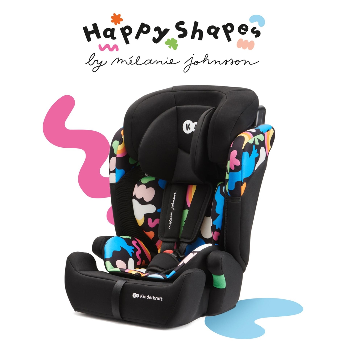 Kinderkraft Столче за Кола Comfort Up i-Size Happy Shapes