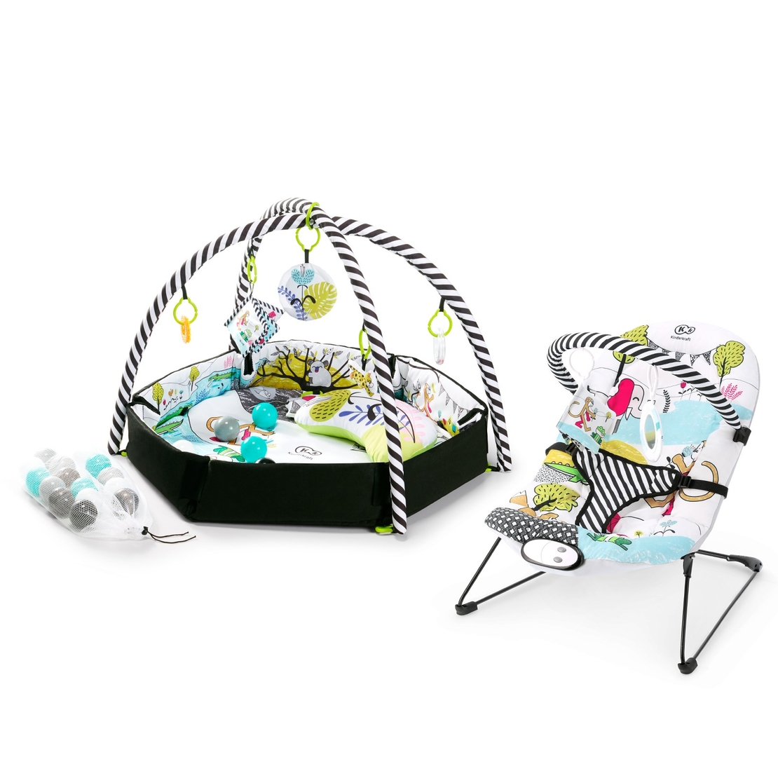 Шезлонг с вибрация KinderKraft SmartFUN, 8 мелодии, играчки