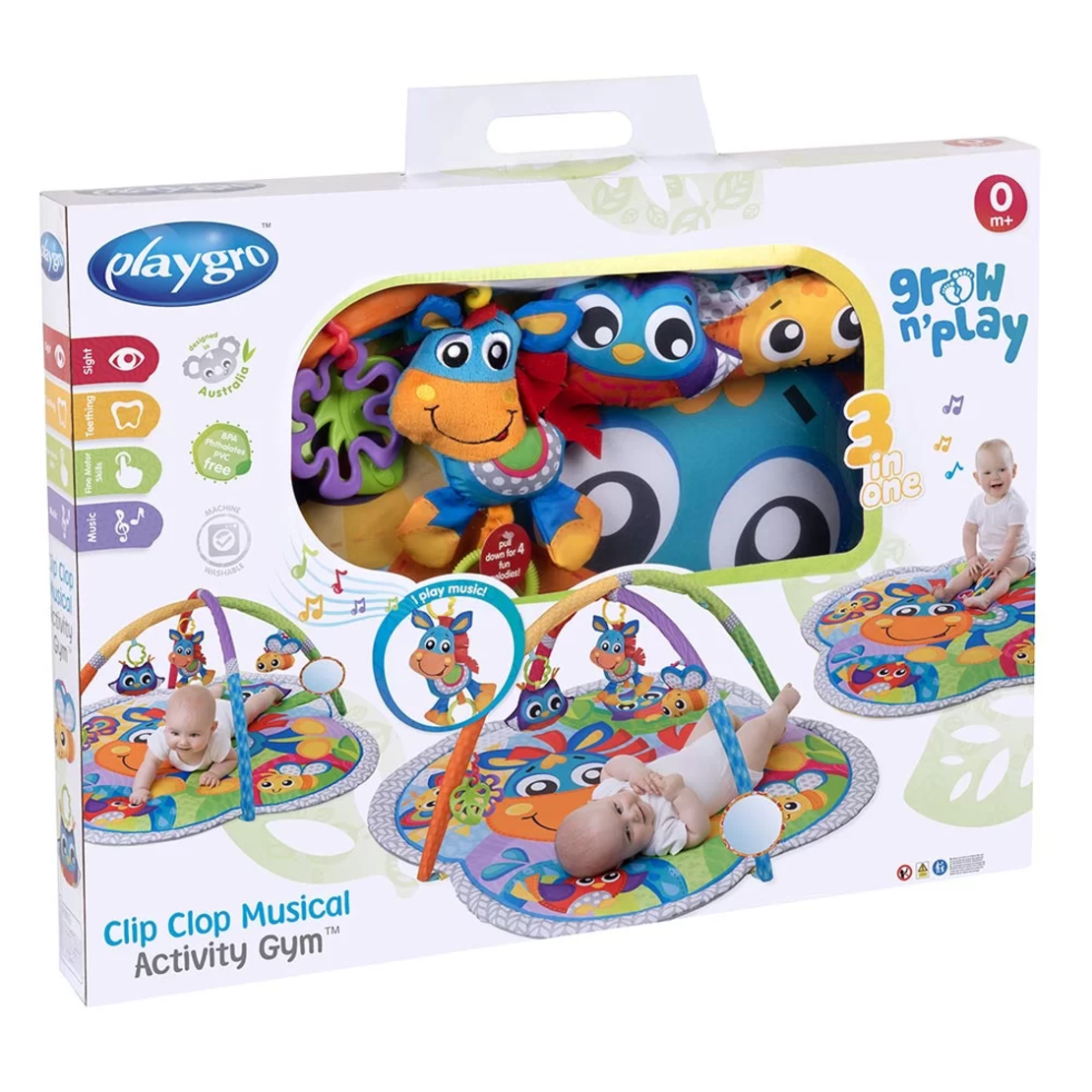 PLAYGRO МУЗИКАЛНА АКТИВНА ГИМНАСТИКА КОНЧЕ ХОП ТРОП 0М+