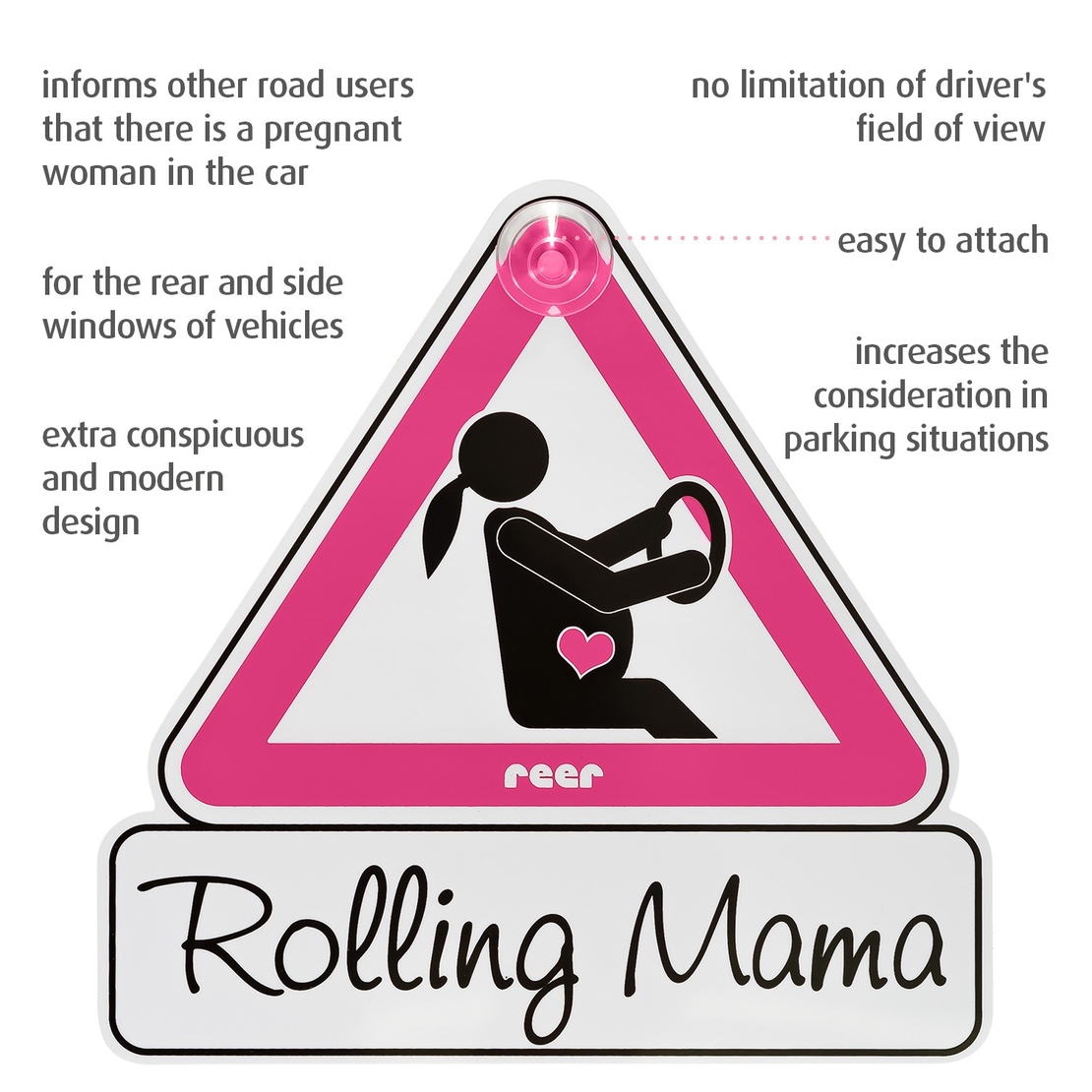  Автомобилен знак за бременни жени Reer MommyLine 88014 