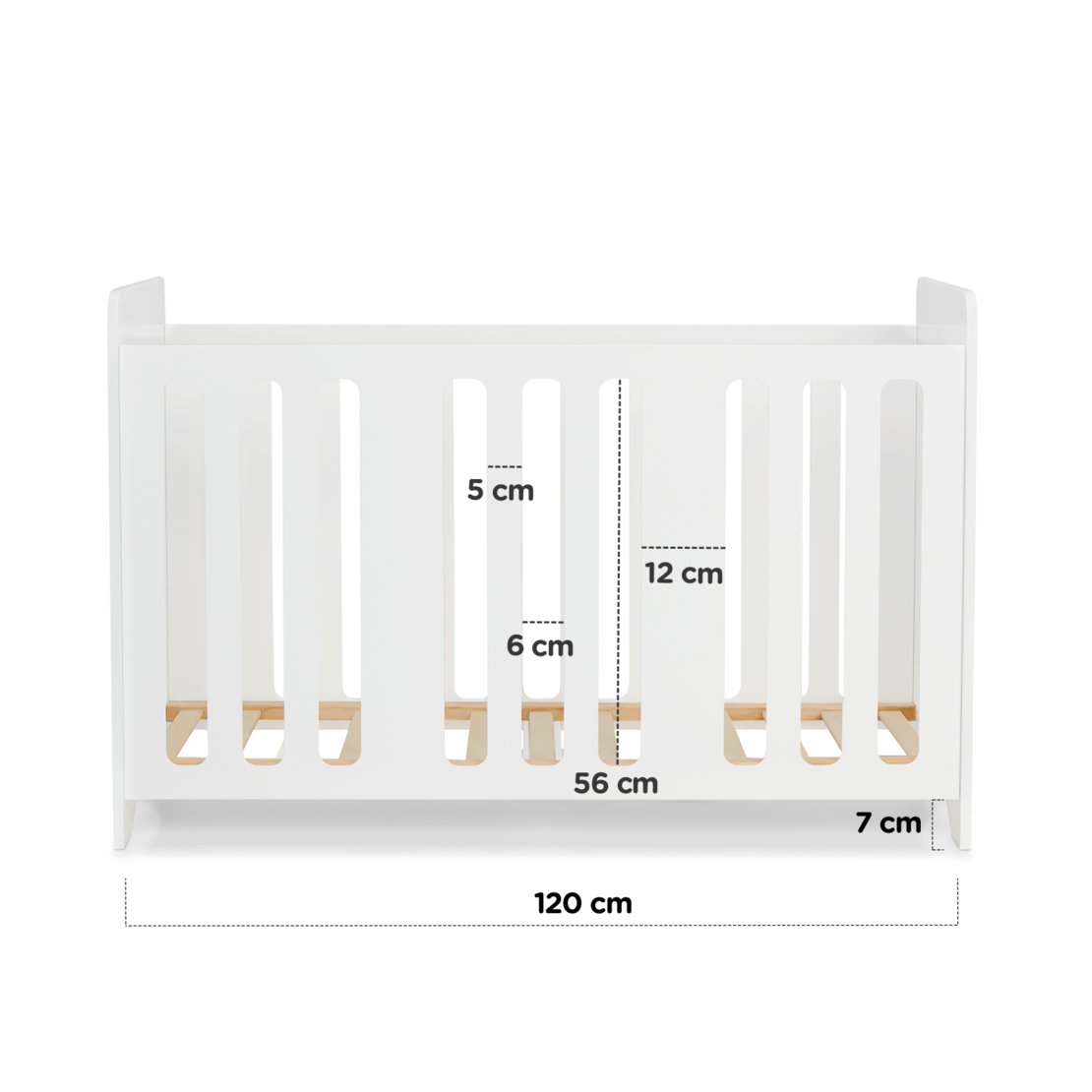Бебешка кошара KinderKraft STELLO без матрак, Бяла
