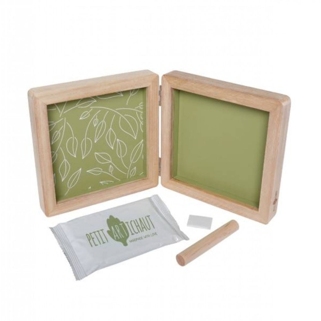 Petit ARTichaut Двойна Дървена Рамка за Бебешки Отпечатък и Снимка Olive Tree