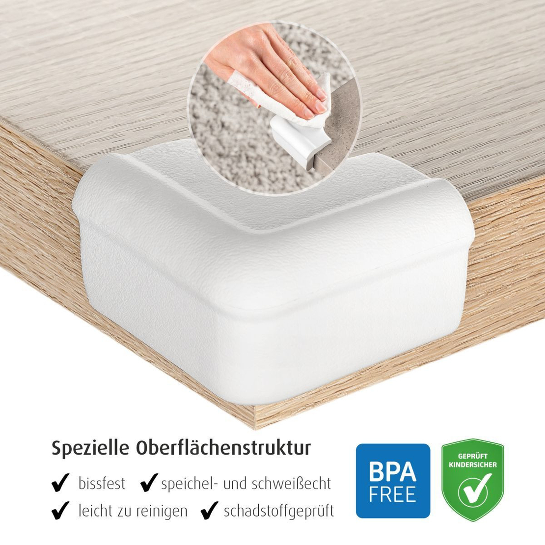  Меки протектори за ъгли Reer 82030, 4 броя, бели 