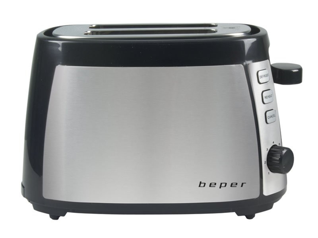  Метален тостер Beper BT.110, Инокс 