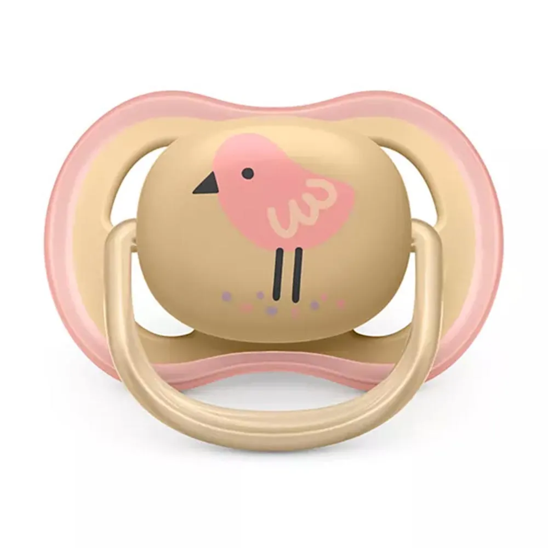 Philips AVENT SCF085/13 Комплект 2 Броя Ортодонтични Залъгалки Ultra Air 0-6м+ Декорация Череши и Птица в Кутия за Стерилизиране