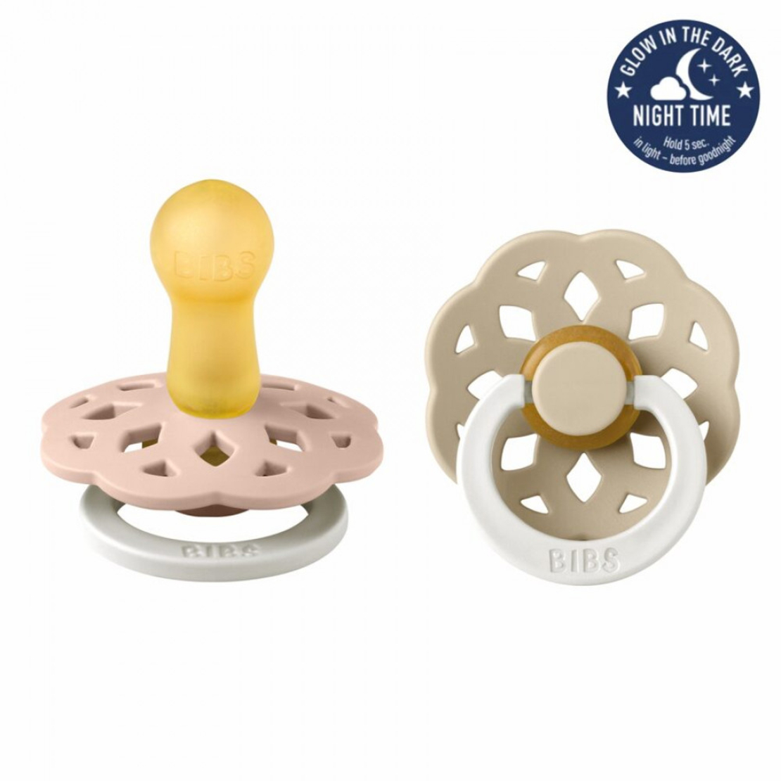 BIBS Boheme Glow Залъгалка от Каучук 1 Брой цвят Blush Vanilla от 6-18 месеца