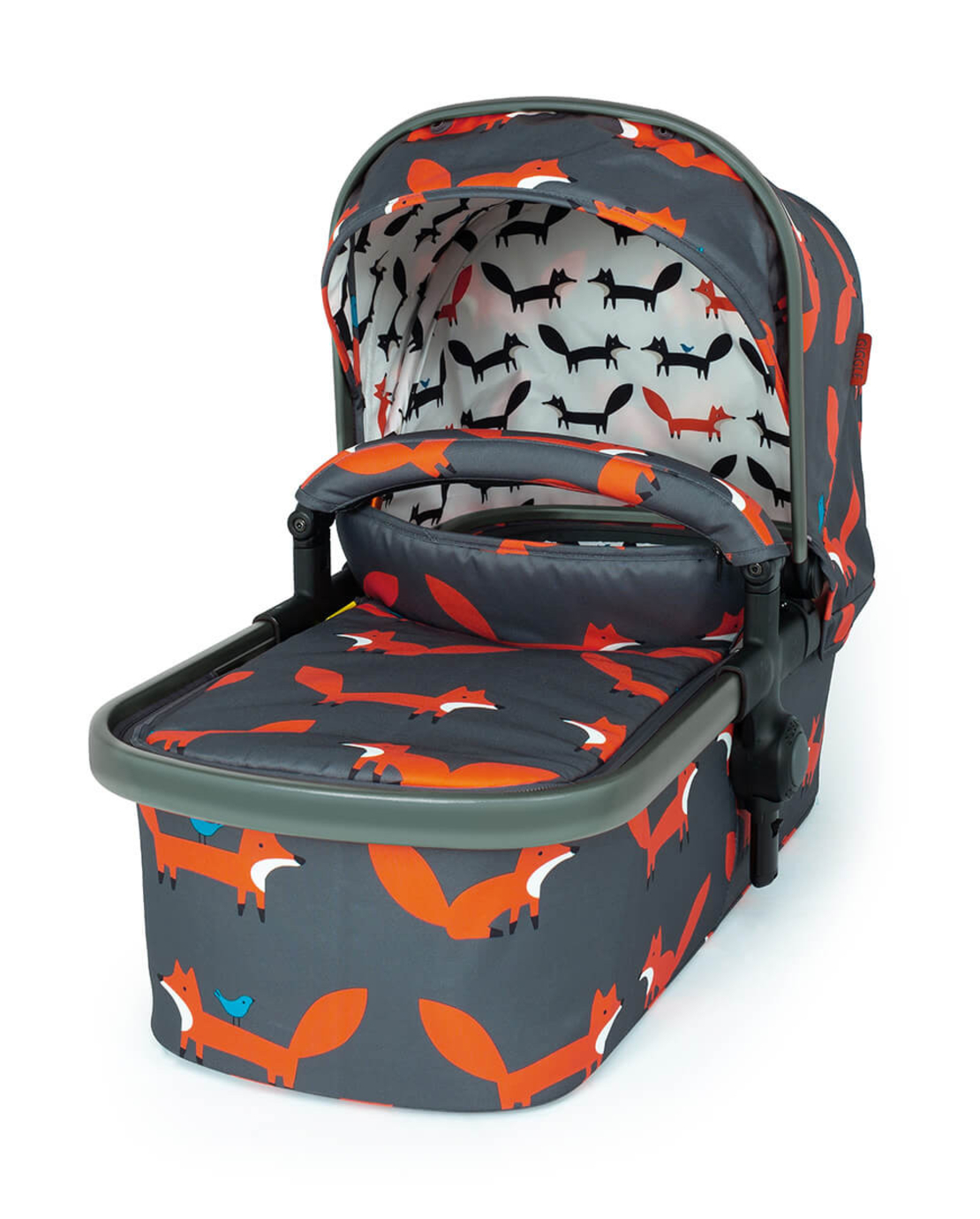 Комплект количка Cosatto Giggle 3 Charcoal Mister Fox 5в1, i-Size база и чувалче за крака