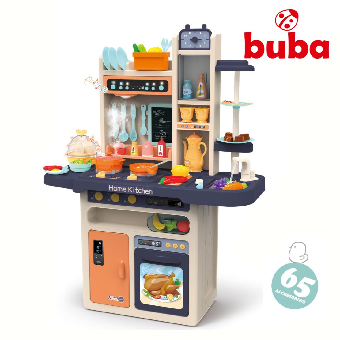  Детска кухня Buba Home Kitchen, 65 части, 889-161, сива 