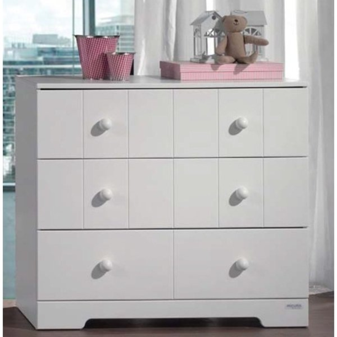 Скрин 3 чекмеджета CO 1415 white