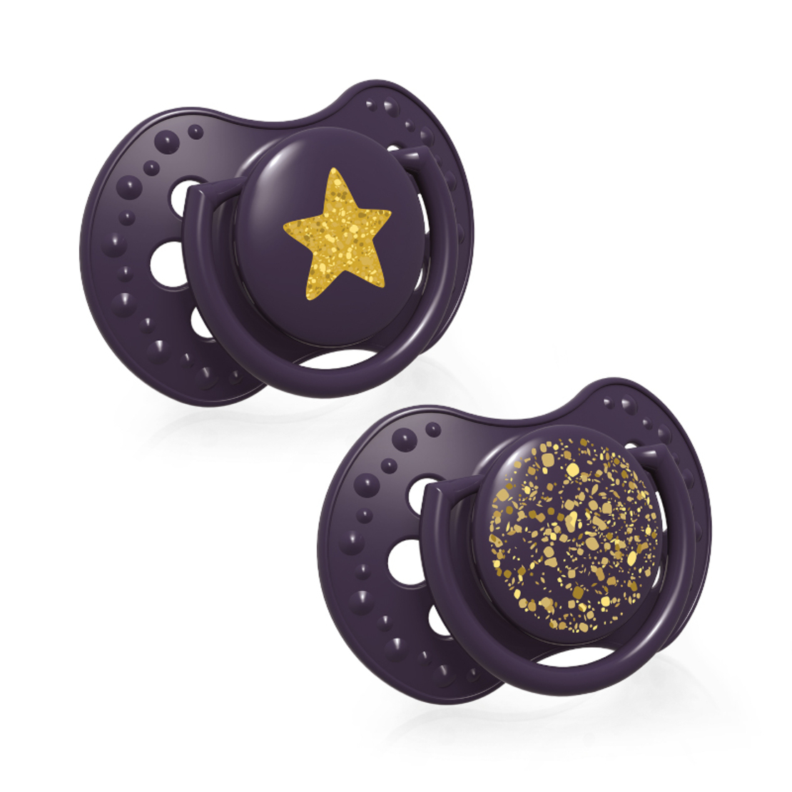 Силиконова залъгалка 2 бр Stardust 0-3м