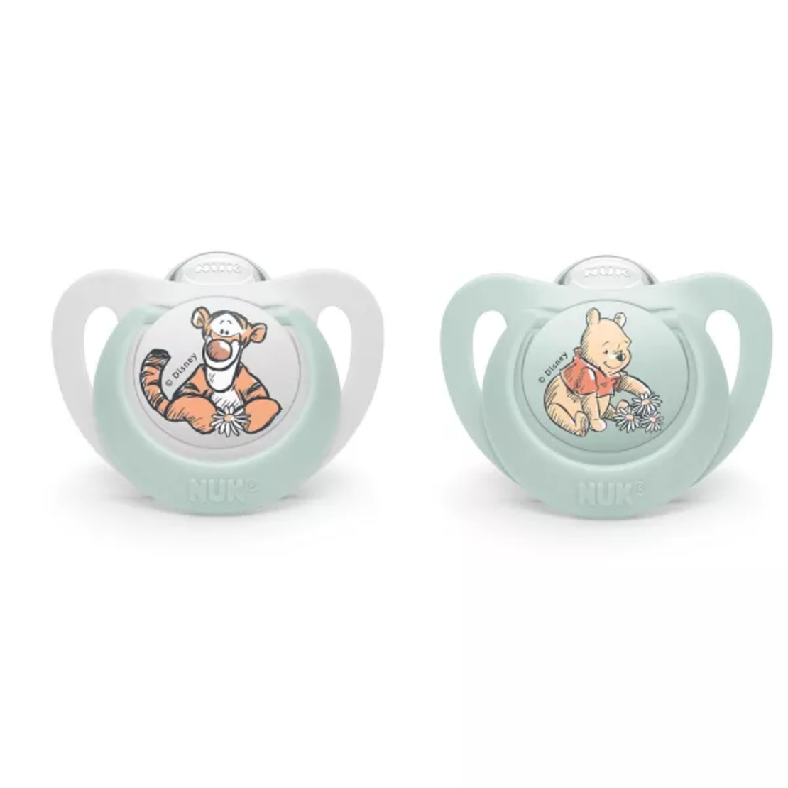 NUK Биберон Залъгалка Силикон 0-6 месеца 2 Броя Мечо Пух с Кутия