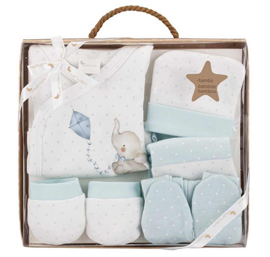 Interbaby Детски Комплект за Изписване Син 5 Части 0-6М+ DSET01 DSET02