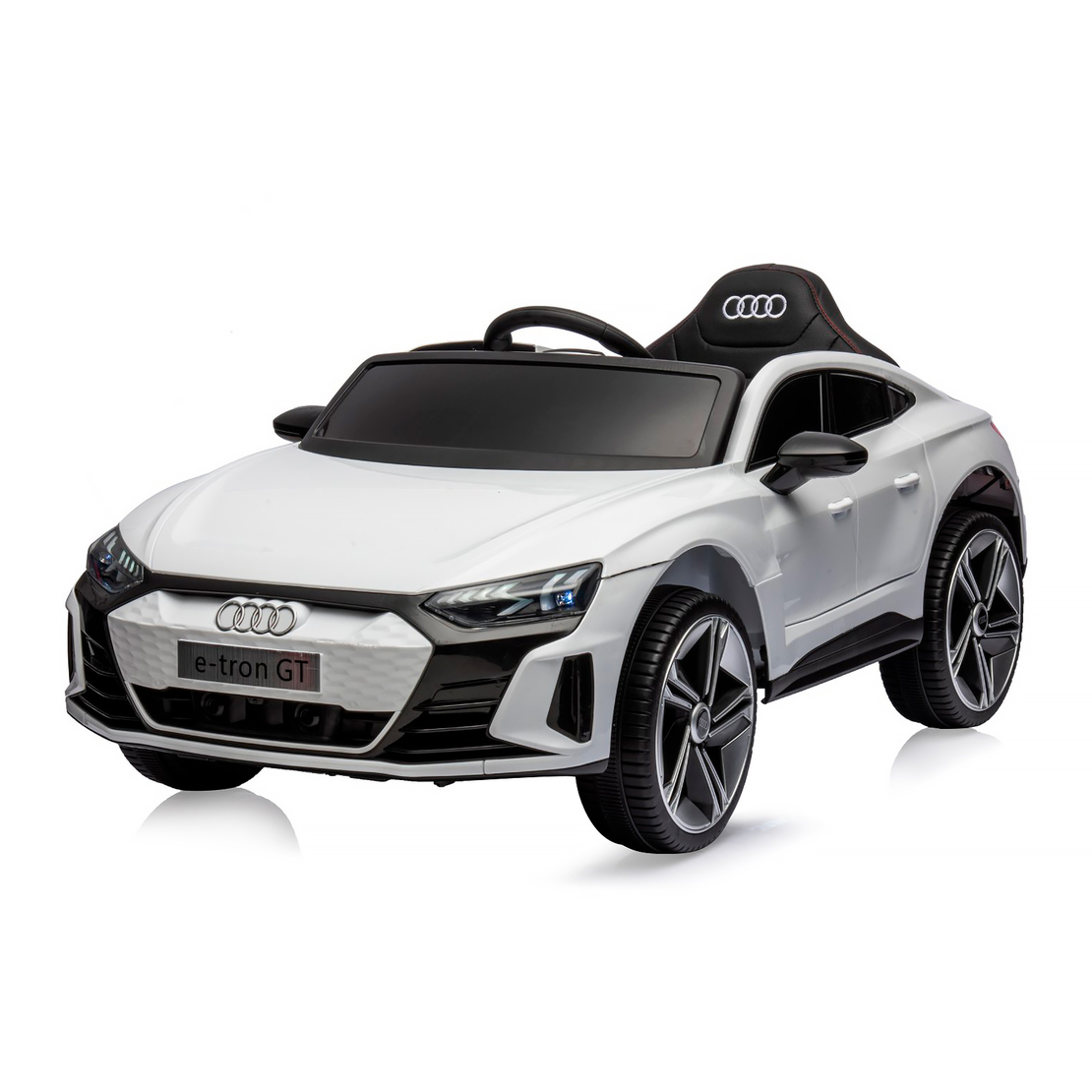 Chipolino  Електрическа кола Audi e-Tron Бяла с Кожена Седалка