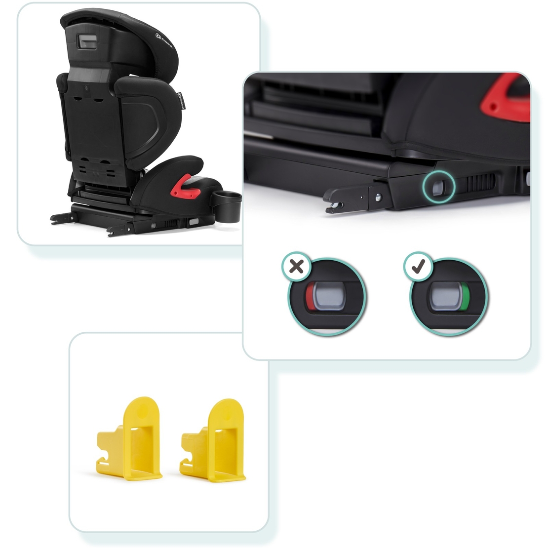 Столче за кола KinderKraft Unity IsoFix, Сиво 