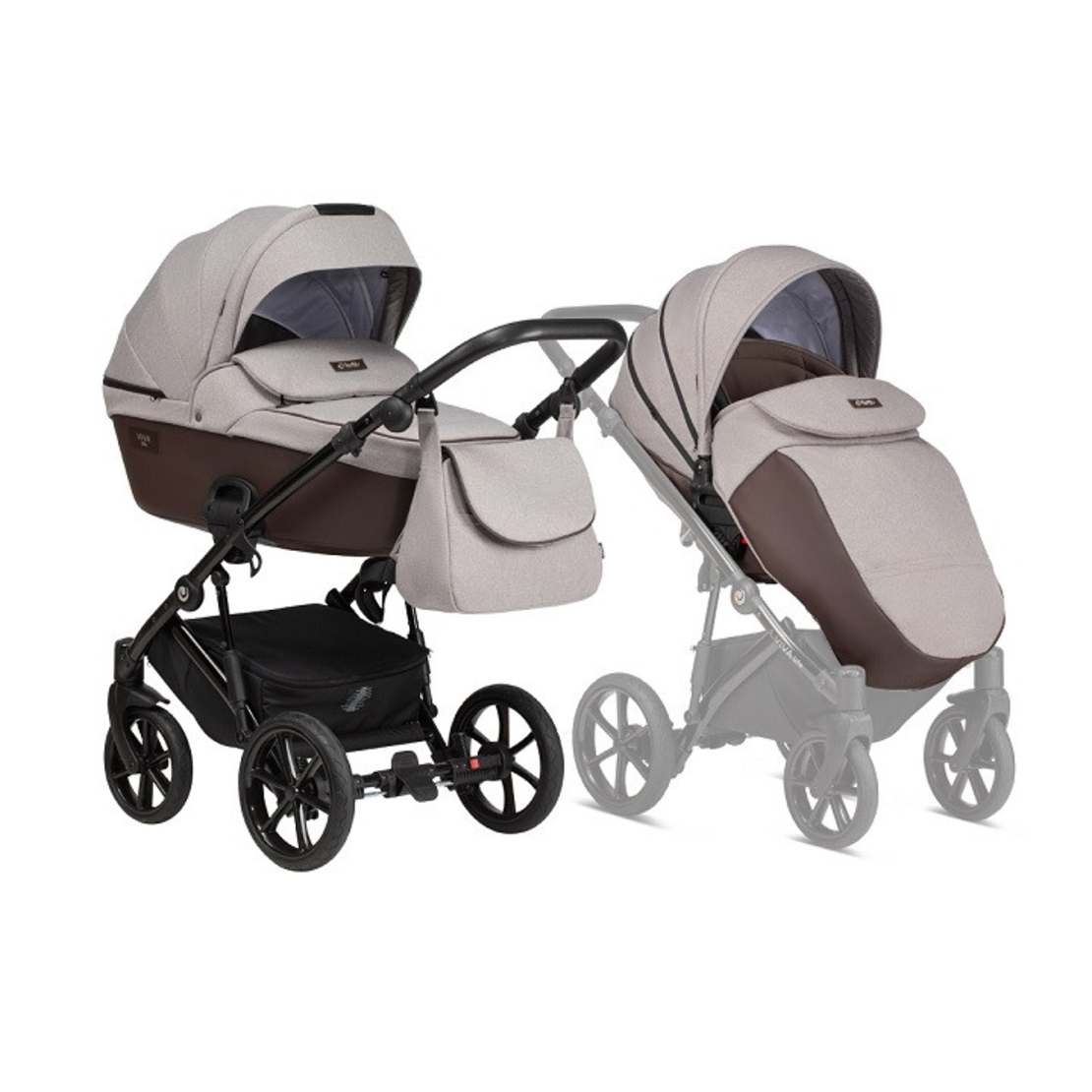 Tutis Viva Life Warm Grey 068 Комбинирана Детска Количка 2 в 1