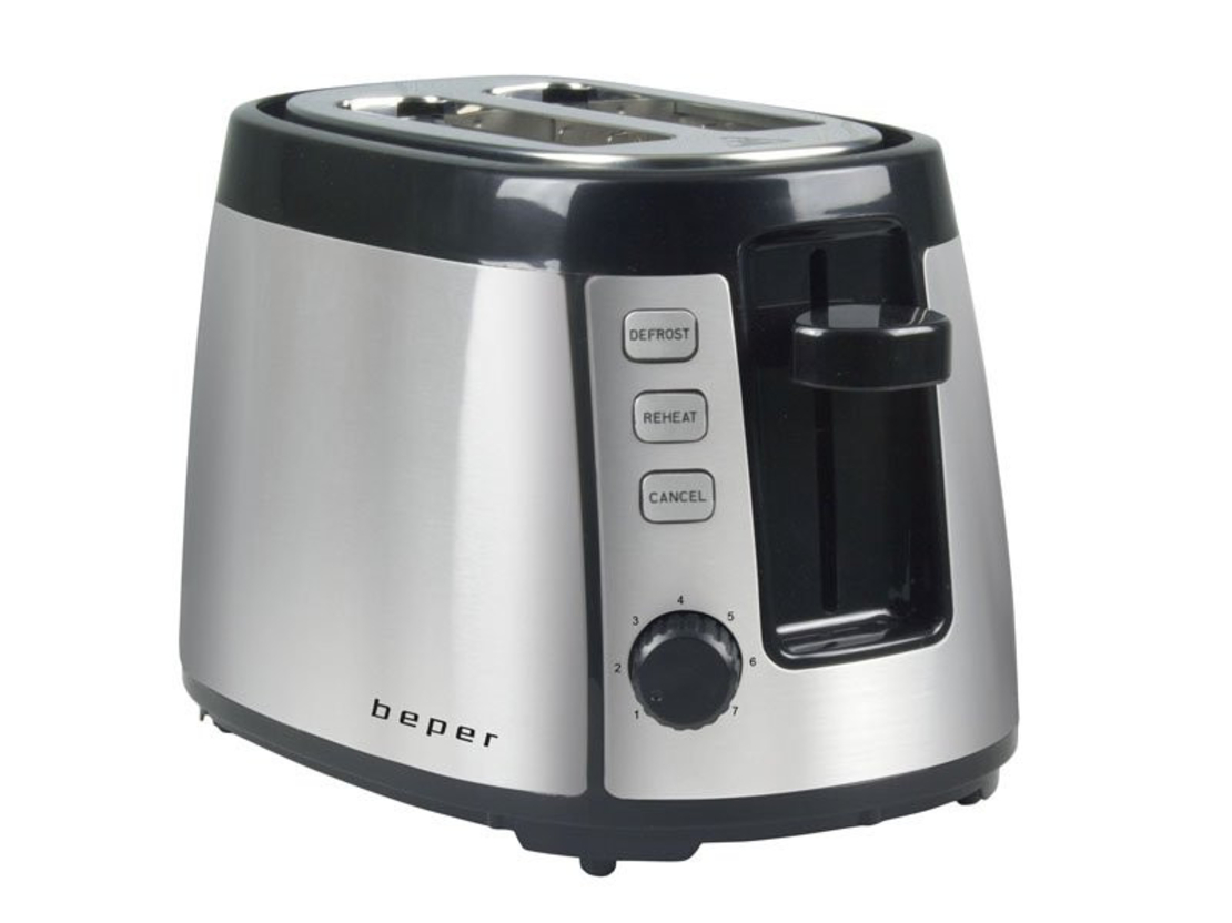  Метален тостер Beper BT.110, Инокс 