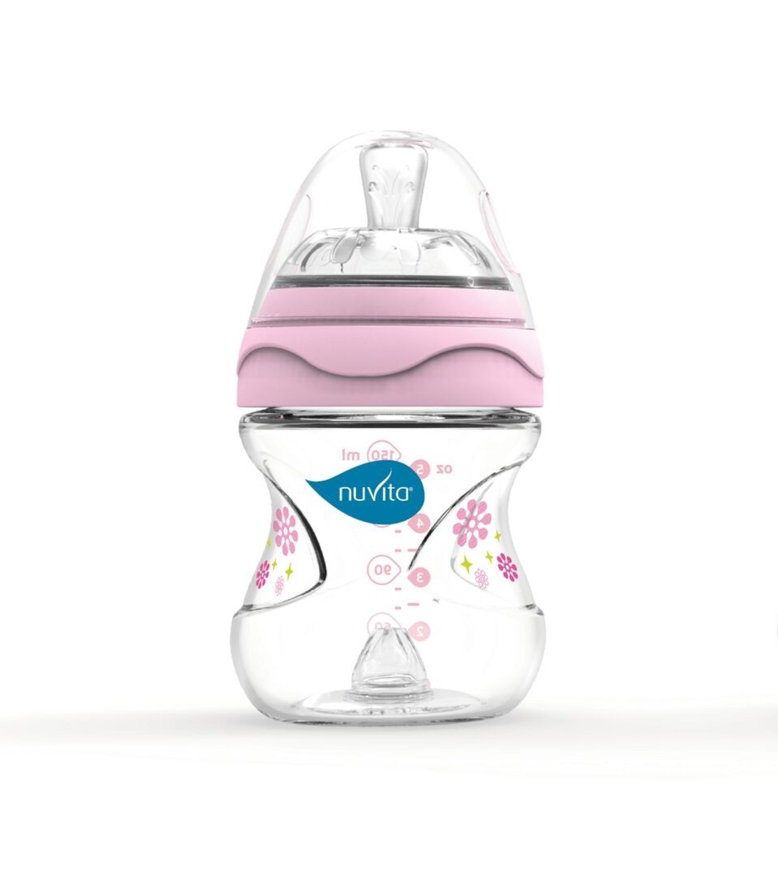  Шише за хранене 6010 Nuvita Mimic, 150 мл, Розово 