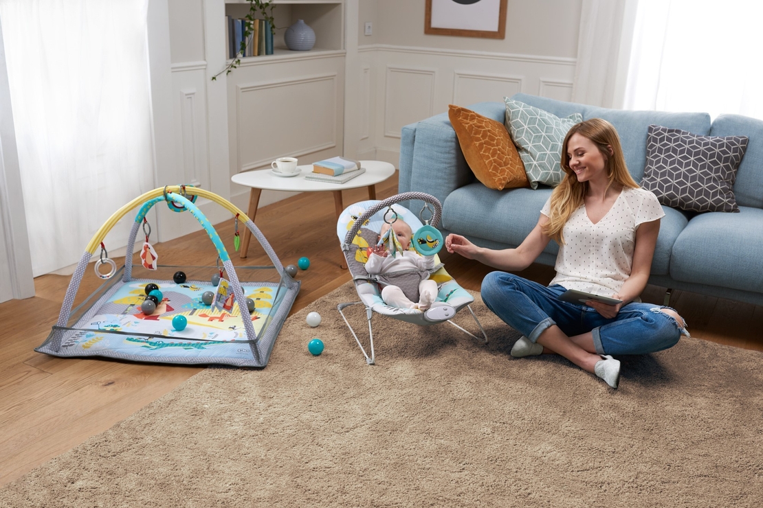 Шезлонг с вибрация KinderKraft MilyFUN, 8 мелодии