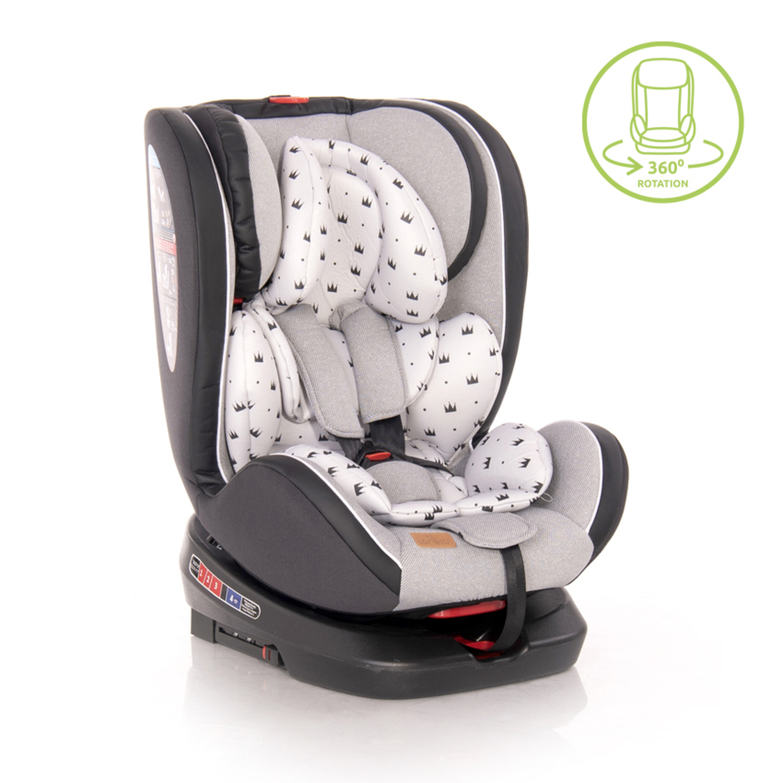 АВТОСТОЛ NEBULA ISOFIX 0-36 KG ROT.GREY CROWNS