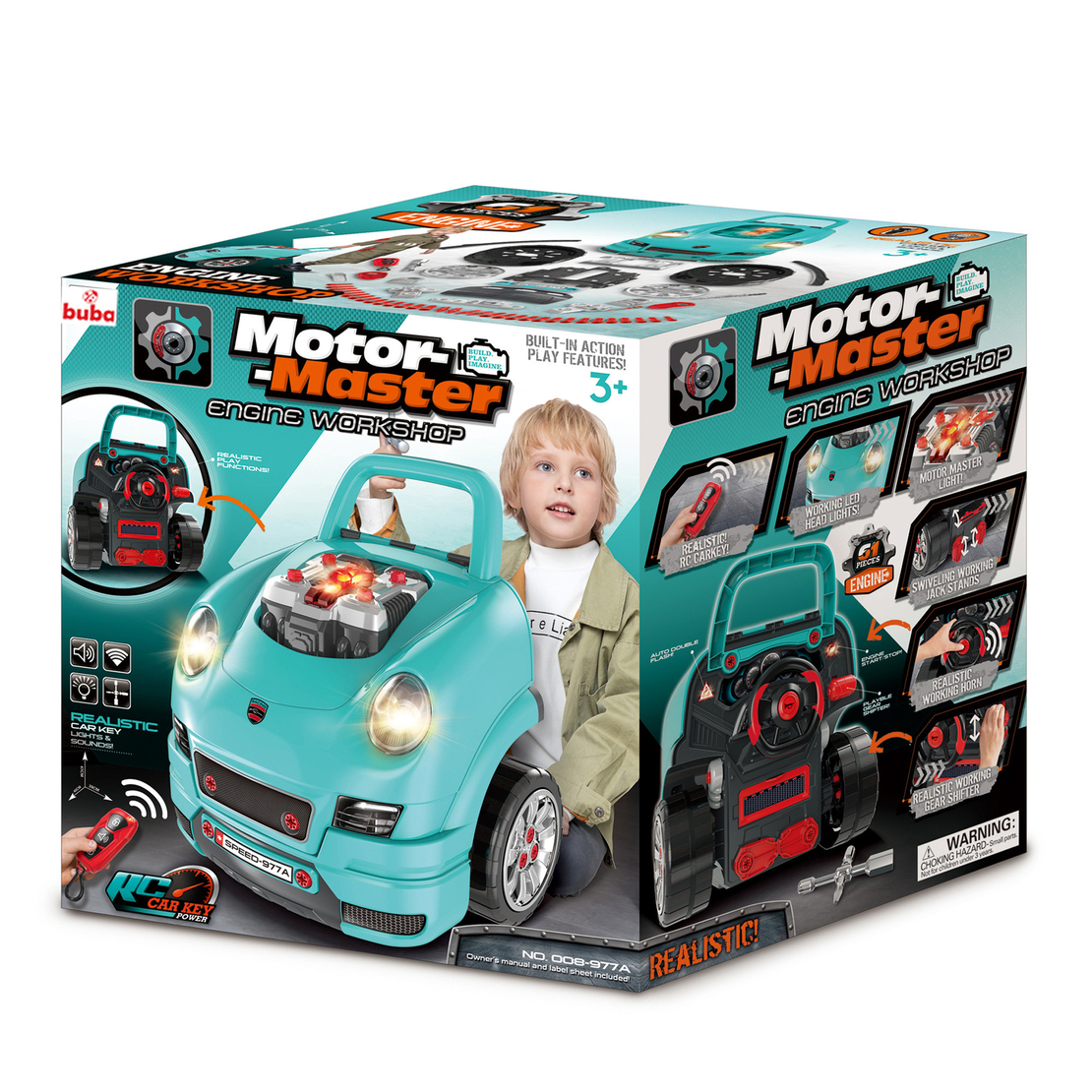  Детски интерактивен автомобил/игра Buba Motor Sport, 008-977А син 