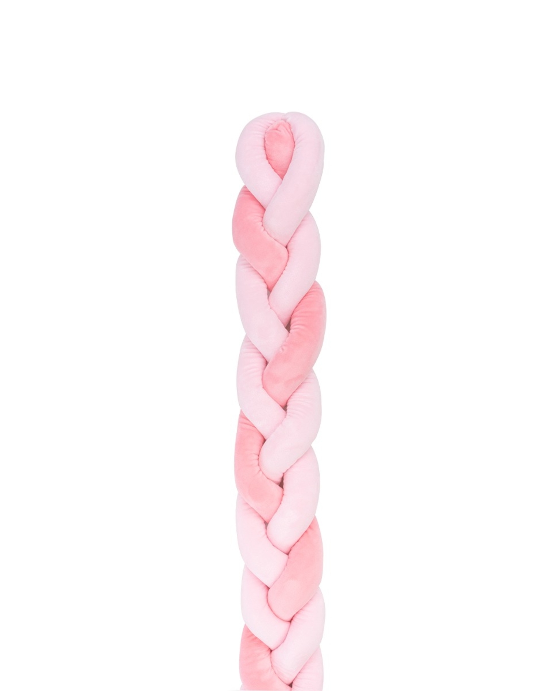 Плетен плюшен обиколник 180см 3 плитки (12см) Pink