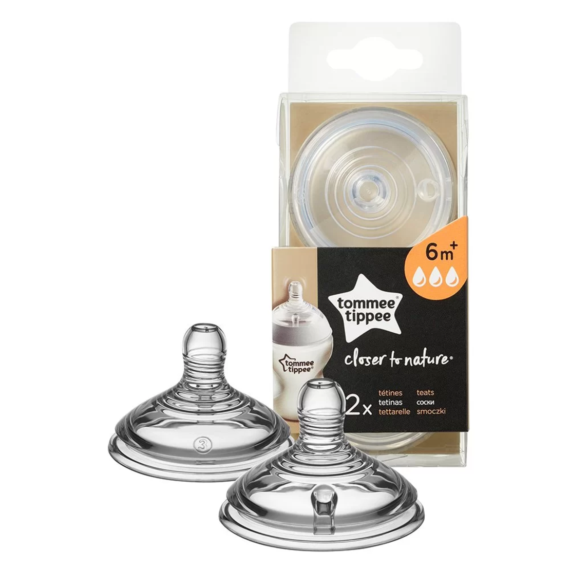 Tommee Tippee БИБЕРОН EASI VENT FAST - 3 КАПКИ 6м+ (2 бр./оп.)