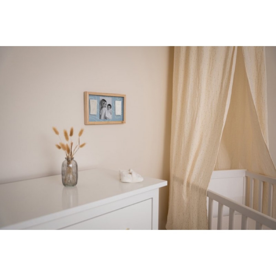 Petit ARTichaut Дървена Рамка за 2 Бебешки Отпечатъка и Снимка Blue Abstract