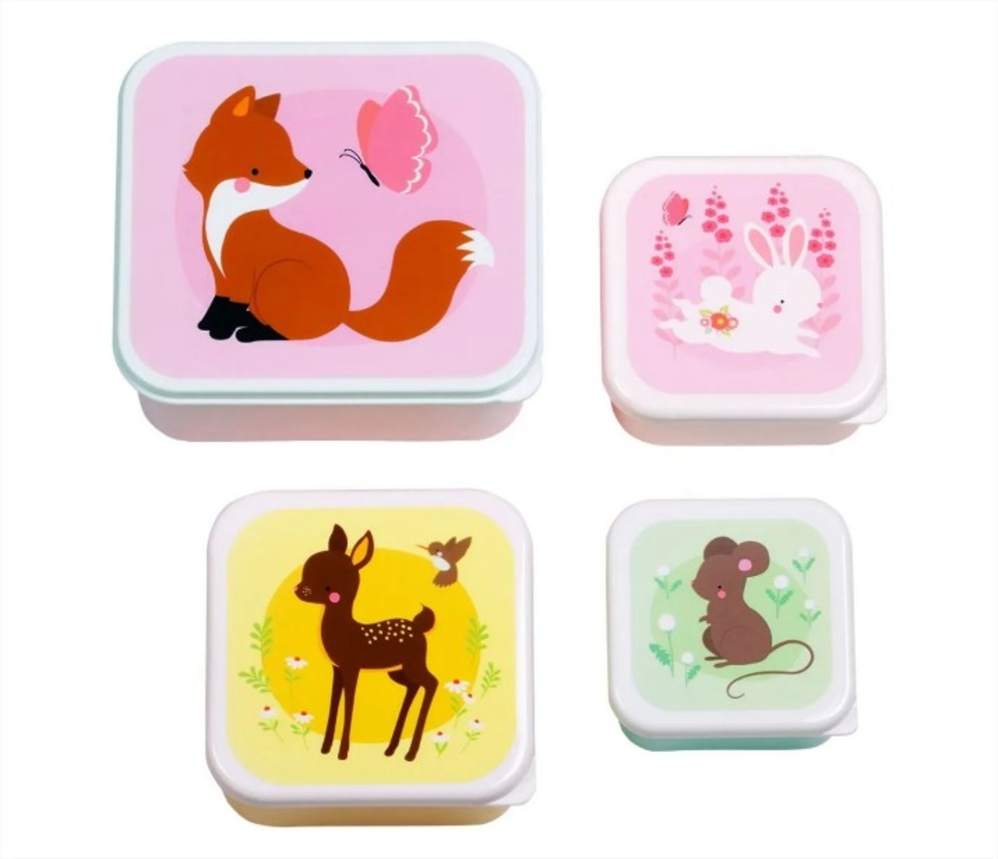 A Little Lovely Company Сет от 4 Кутии за Храна Forest friends