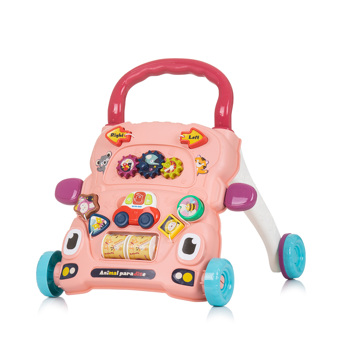 Chipolino Музикална игра на колела Весели животинки Розова