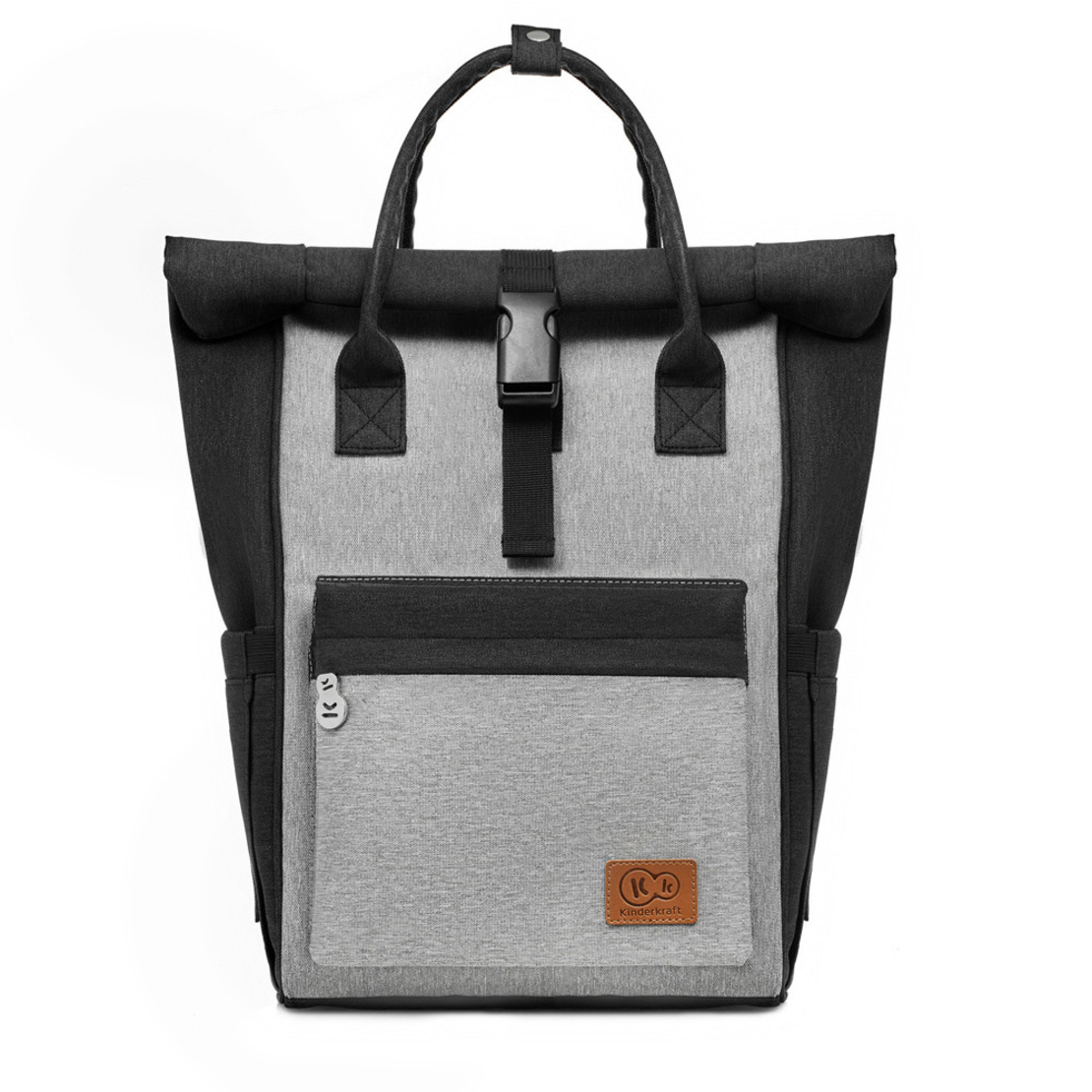  Раница за бебешки принадлежности KinderKraft MOONPACK, Сива 