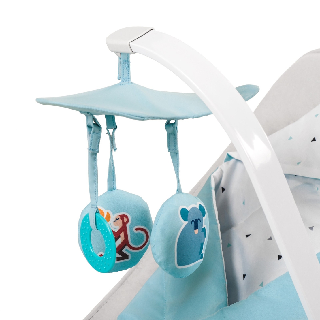 Шезлонг с вибрация и мелодии KinderKraft Felio, Светлосин