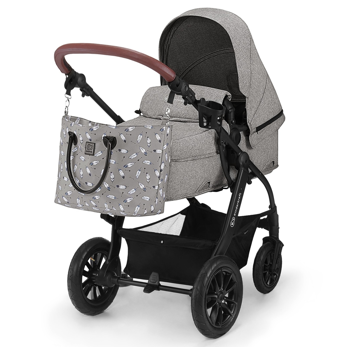  Количка KinderKraft Xmoov, 3в1, Сива 