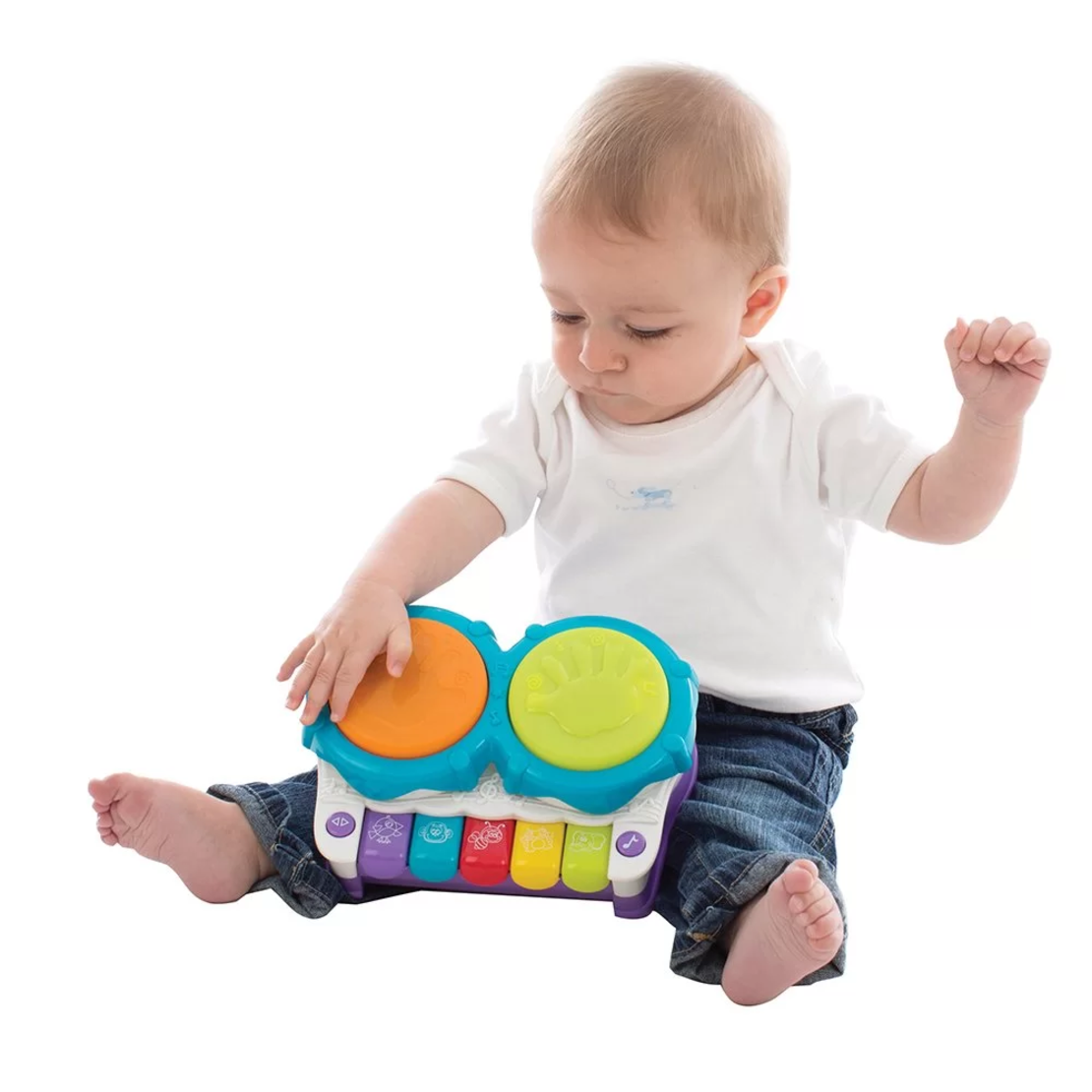 PLAYGRO МУЗИКАЛНА ИГРАЧКА 2В1 ПИАНО И БАРАБАНИ 12-36М