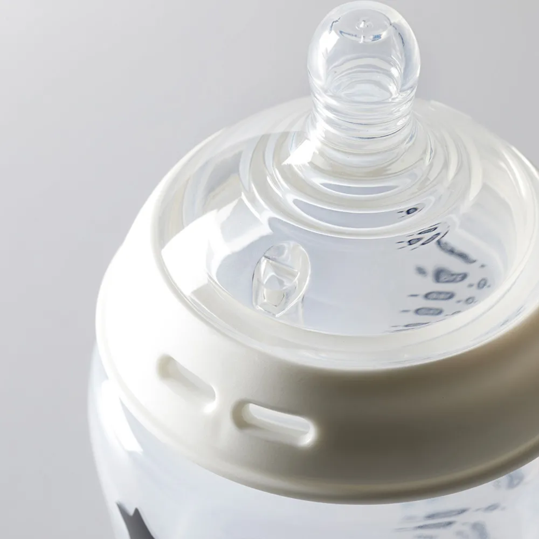 Tommee Tippee Natural Start Самостерилизиращо 150 мл Бебешко Шише за Хранене с Биберон с Бавен Поток 1 капка 0м+