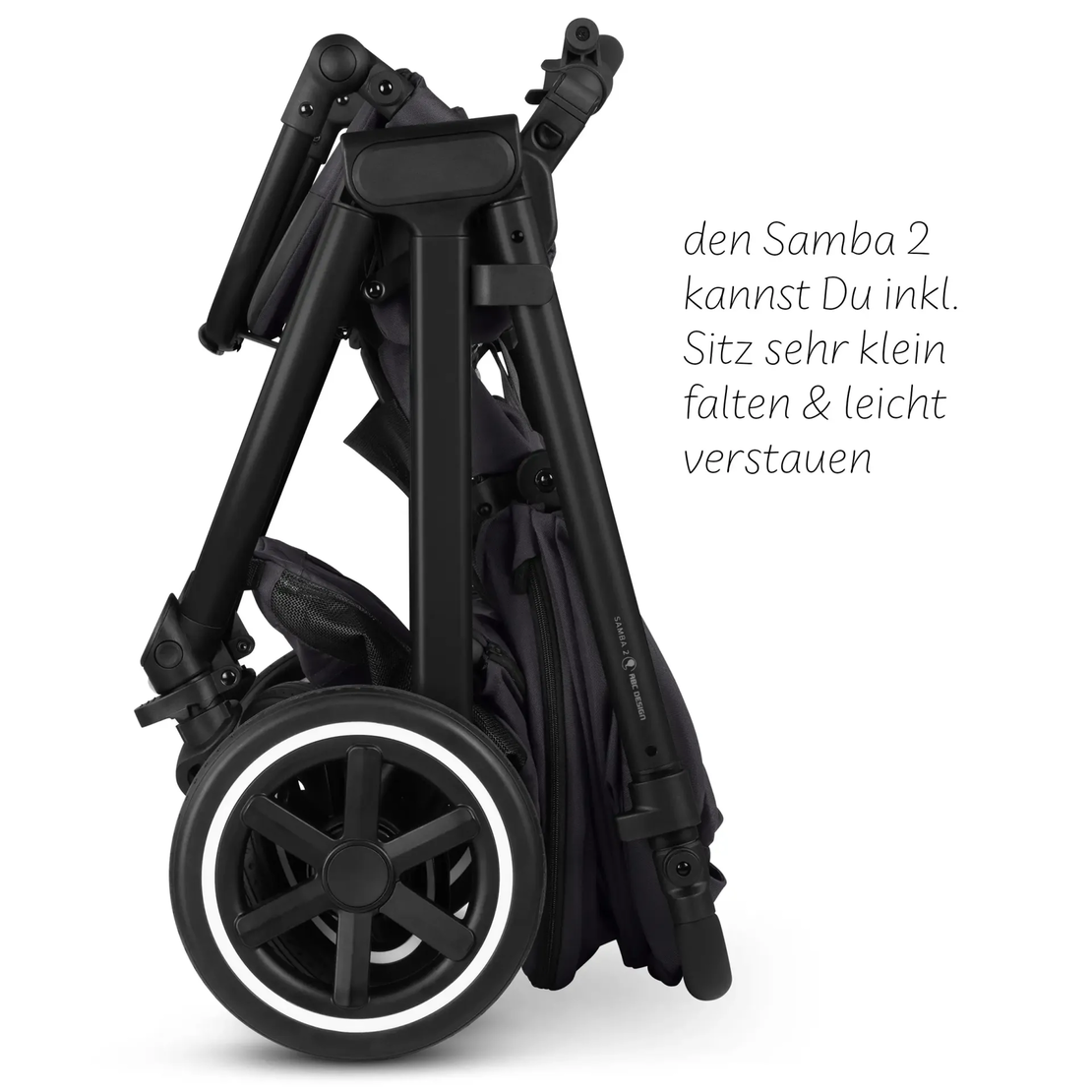 ABC Design Samba 2 Coal Комбинирана Детска Количка 2 в 1