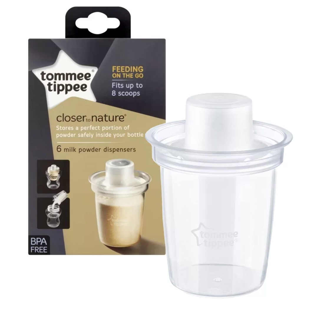 Tommee Tippee ДИСПЕНСЪР ЗА СУХО МЛЯКО (6 бр./оп.)