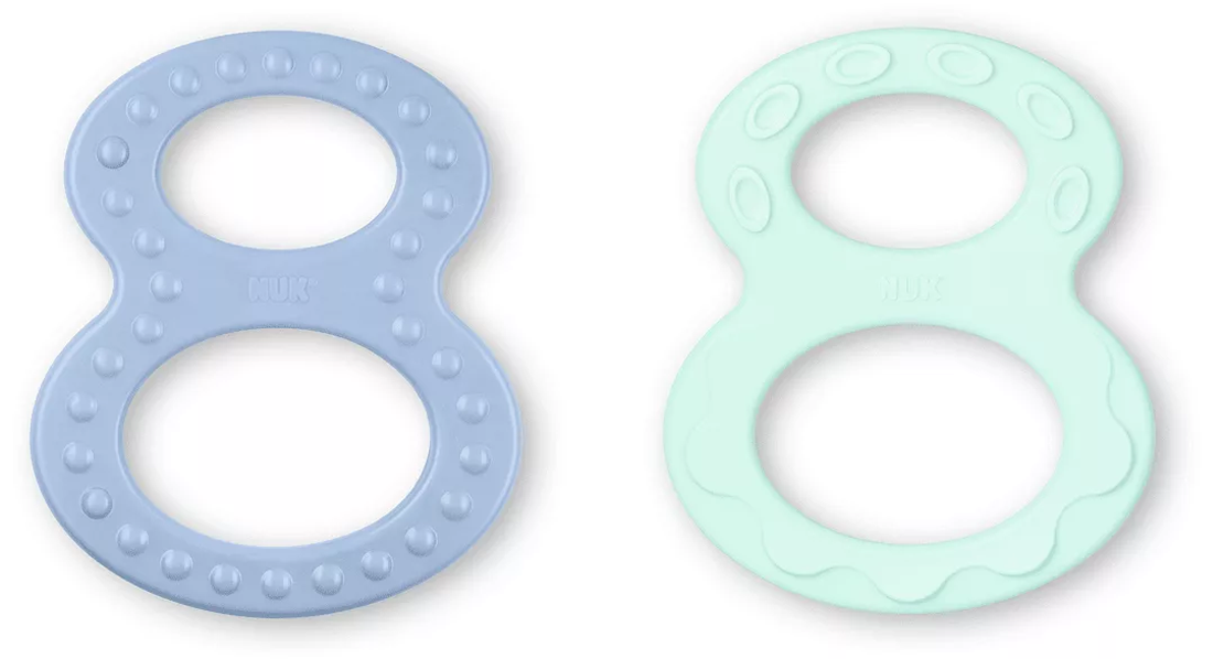 NUK Цветни Чесалки Осморки 0+ месеца