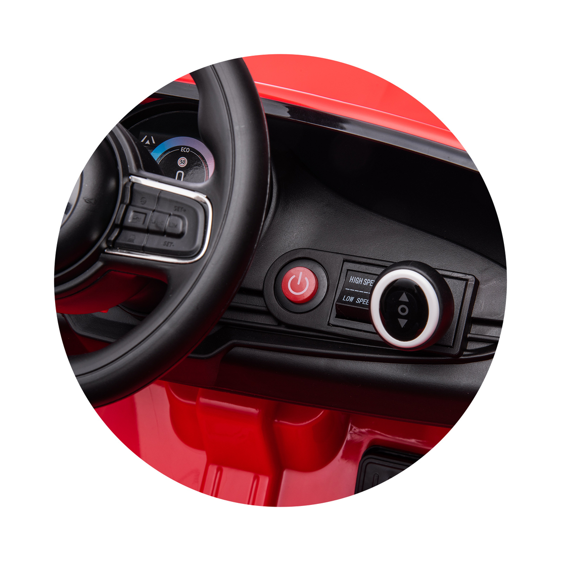 Chipolino Електрическа кола FIAT 500 Червена