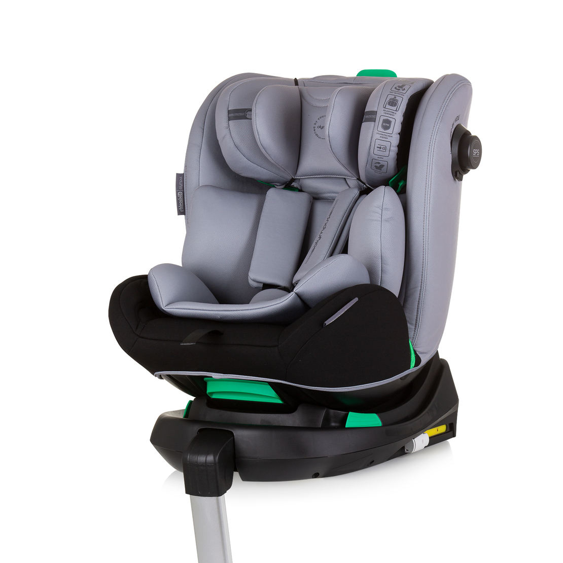 Chipolino  Столче за кола 360 I-size 40-150 ОЛИМПУС Сиво