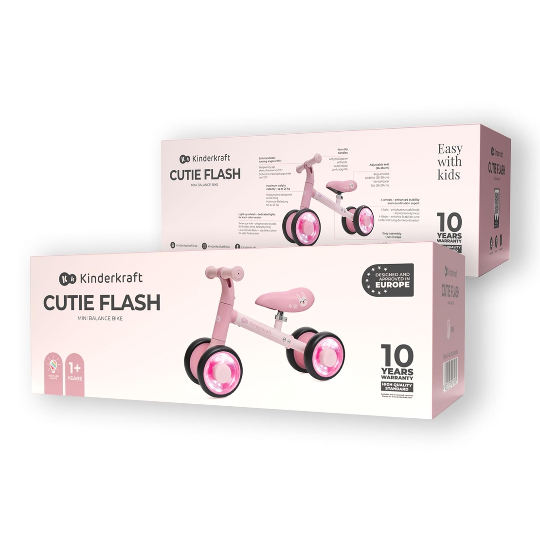 KinderKraft CUTIE FLASH PINK Колело За Баланс
