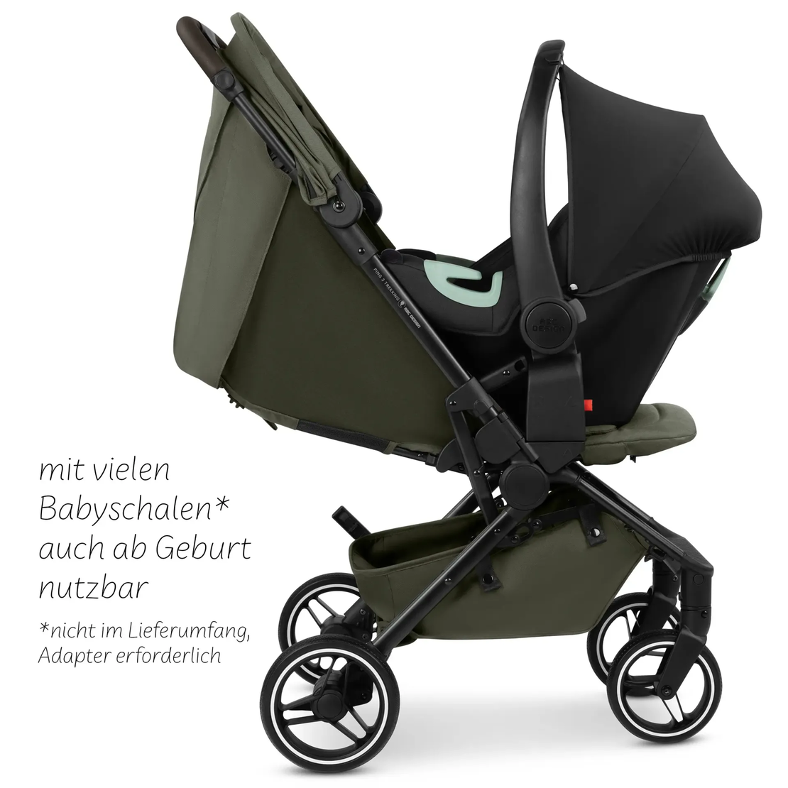 ABC Design Ping 3 Travel Trekking Avocado Комбинирана Детска Количка 2 в 1