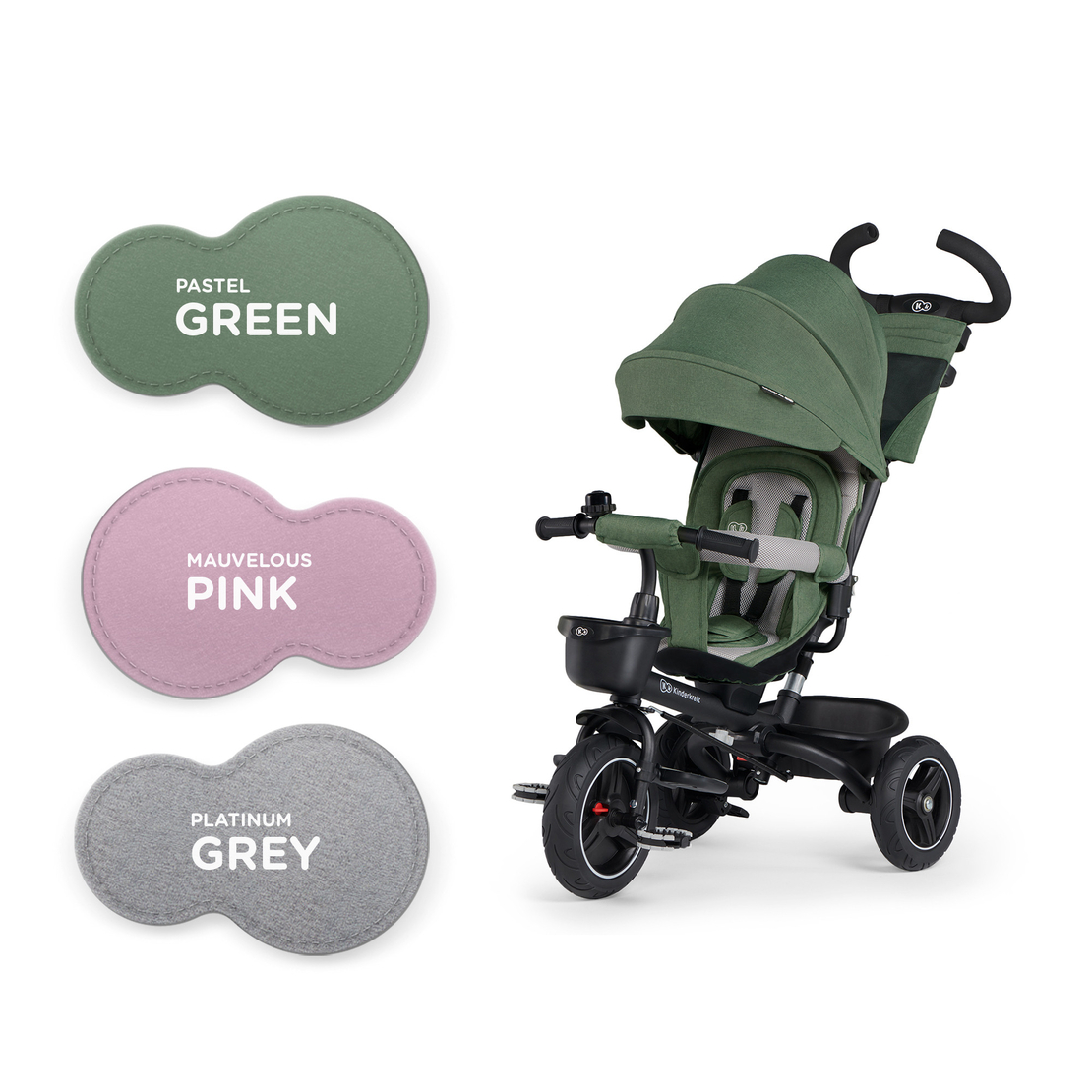  Триколка Kinderkraft SPINSTEP, зелена 