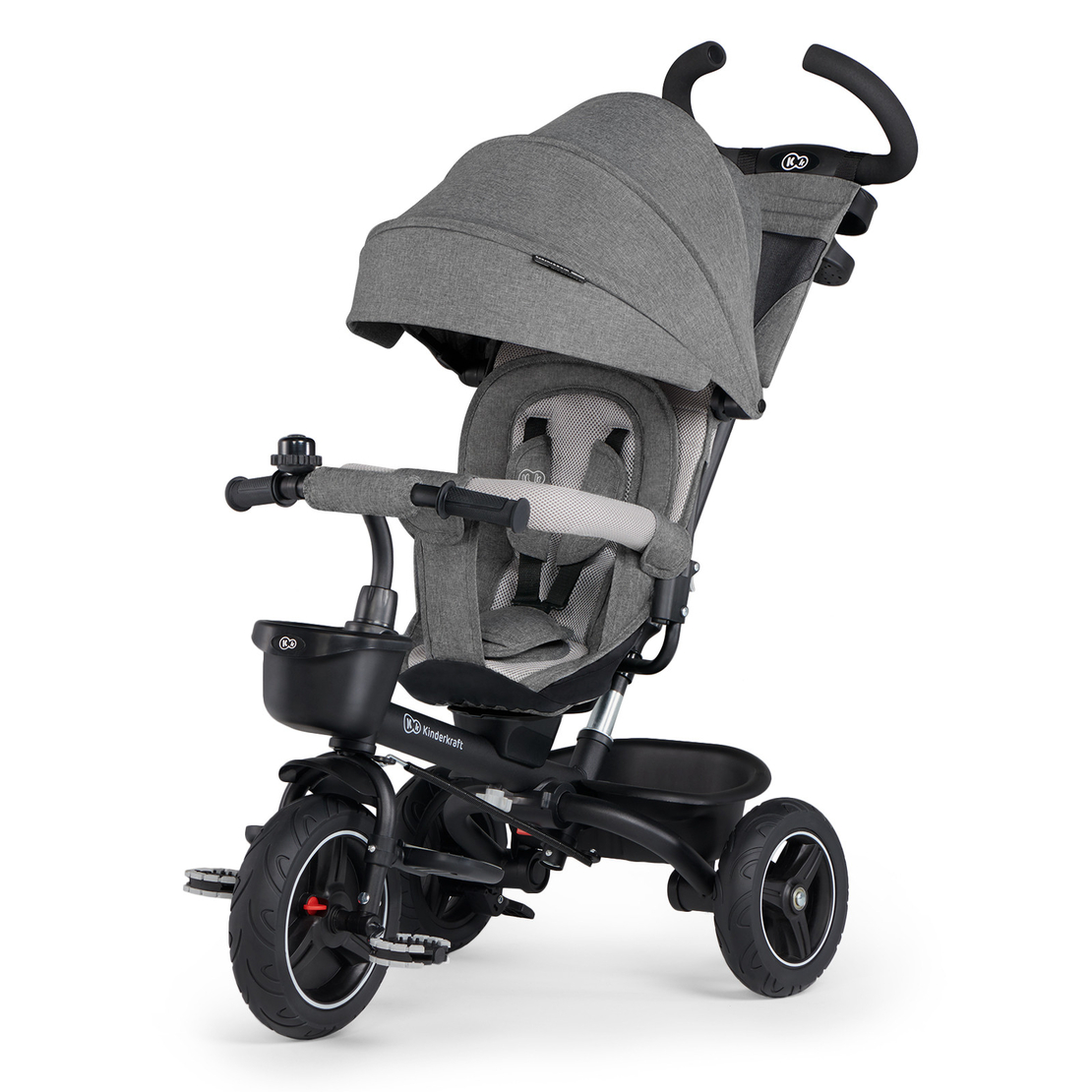  Триколка Kinderkraft SPINSTEP, сива 