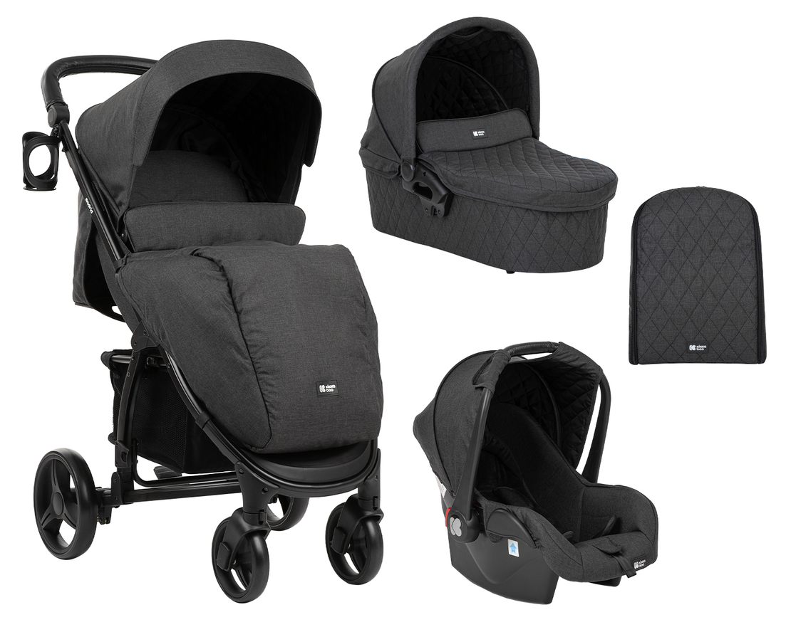 Комбинирана количка 3в1 Madrid Black Melange 2020