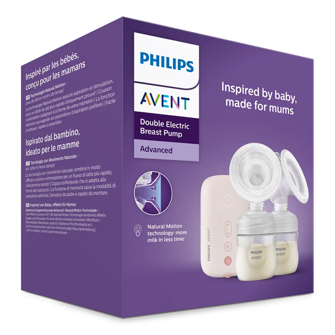 Philips Avent Natural Motion Двойна Електрическа Помпа с Торбички за Кърма 5 Броя