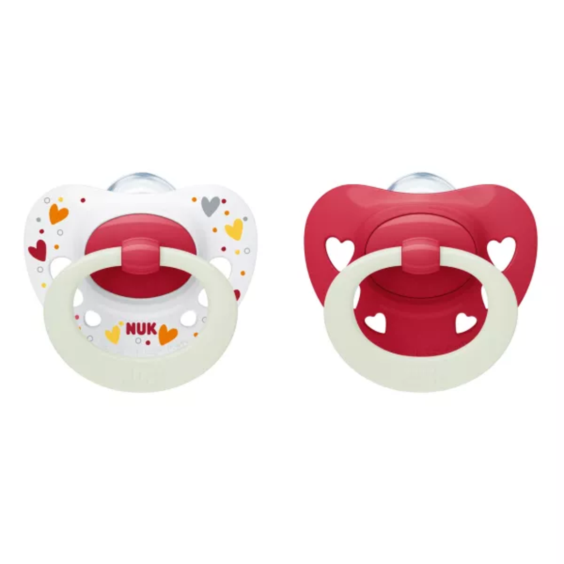 NUK Биберон Залъгалка Силикон 18-36 месеца 2 Броя Signature Night Момиче с Кутия